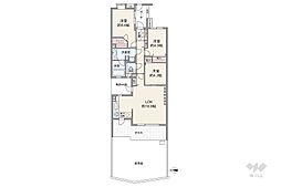 フラッツ鷺ノ宮 3LDKの間取図画像