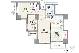 パークシティ杉並セントラルタワー 3LDKの間取図画像