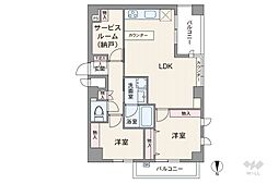 藤和シティホームズ下落合 2SLDKの間取図画像