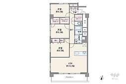 成宗マンション 3LDKの間取図画像