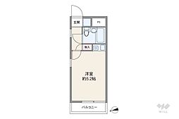 エミグラント下井草 ワンルームの間取図画像