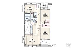 シャリエ高井戸SolPatio 3LDKの間取図画像