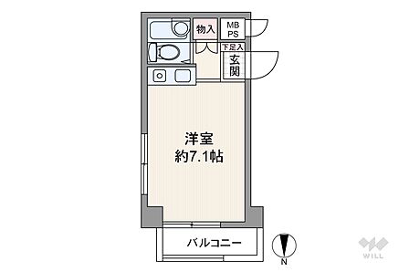 1R 間取り