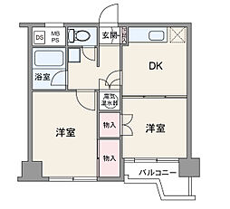 都心の利便性を享受する、機能的な2DKプラン