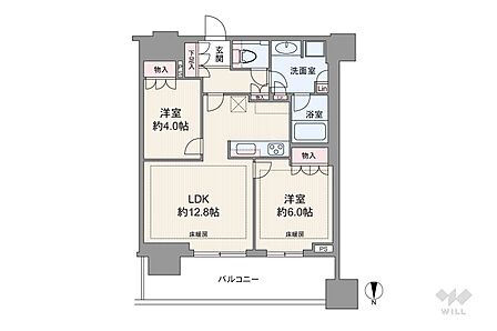 2LDK 間取り