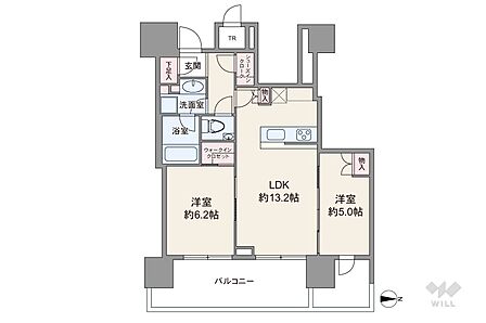 2LDK 間取り