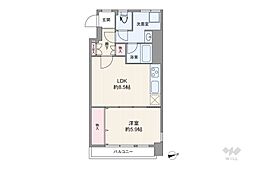 新高円寺ロイヤルマンション 1LDKの間取図画像