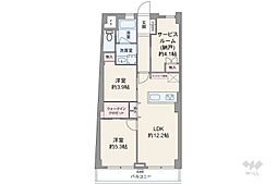 ドミール早稲田 2SLDKの間取図画像