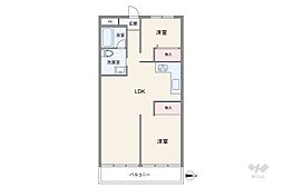ライオンズマンション歌舞伎町A棟 3DKの間取図画像