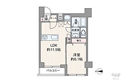 セントヒルズ落合 1LDKの間取図画像