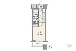 ファーストリアルタワー新宿 1Kの間取図画像