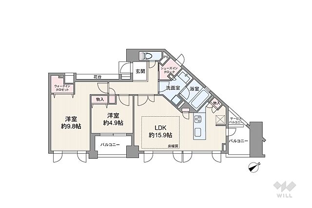 間取り ピアース四谷 12階/-