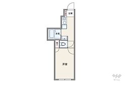 日神シルバープラザ大久保第2 1Kの間取り