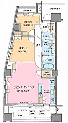 ブランズ亀有 2LDKの間取図画像