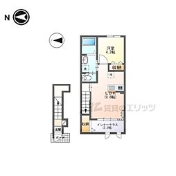 南紀寺町1丁目アパート新築工事 1LDKの間取図画像