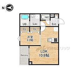 (仮称)ジーメゾン大和郡山カシータ 1LDKの間取図画像