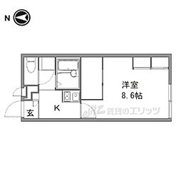レオパレス和 1Kの間取図画像