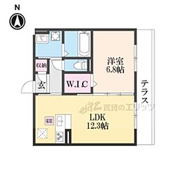 アクアポルタ 1LDKの間取図画像