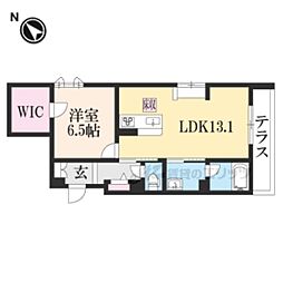 ラ・ルミエール 1LDKの間取図画像