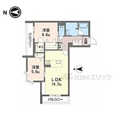 シャーメゾンフェリーチェ 2LDKの間取図画像