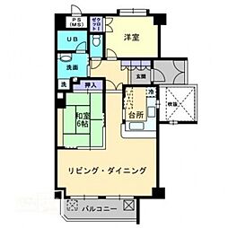 アークブリッジ 11階2LDKの間取り