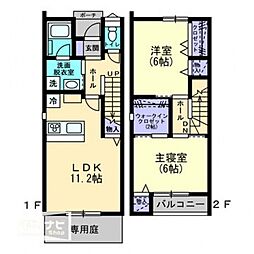 メゾンソルーレ 2LDKの間取図画像