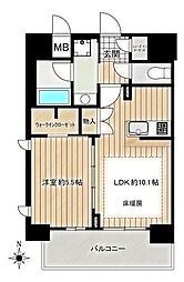 PRESSANCEREIZKANAYAMAAXE 1LDKの間取図画像
