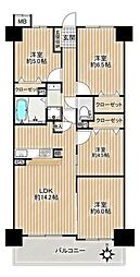 宝マンション六番町第2 4LDKの間取図画像