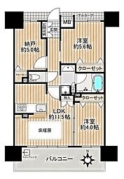 プレサンスロジェ守山駅前 2SLDKの間取図画像