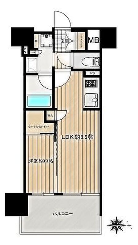 1LDK 間取り