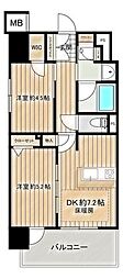 プレサンスロジェ名古屋駅前 2DKの間取図画像