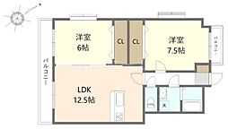 間取図画像 2LDK