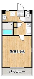 コーポ荒川 1Kの間取図画像