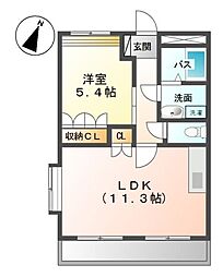 Viento1 1LDKの間取図画像