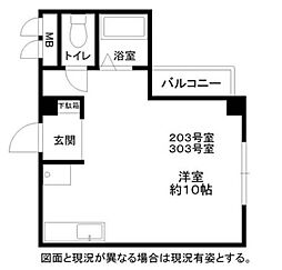 ヴェルデ360 ワンルームの間取図画像