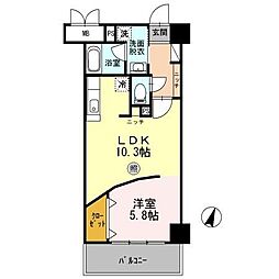 グランドウェルストーン 1LDKの間取図画像