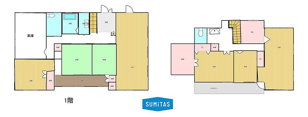 間取り 中区福泊　中古戸建て