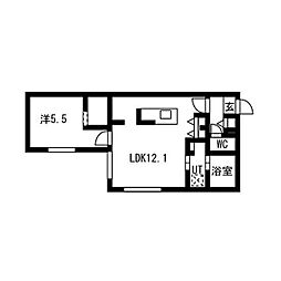 Gloire(グロワール 1LDKの間取図画像