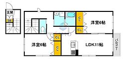 VillaConfort 2LDKの間取図画像
