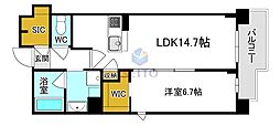 グラン セレニオ 江坂 1LDKの間取図画像