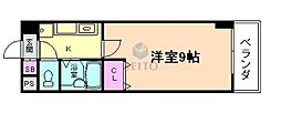 マンション野口パート2 1Kの間取図画像
