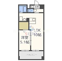 第21関根マンション 1LDKの間取図画像