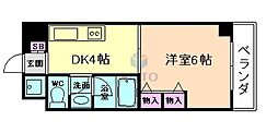 第13関根マンション 1DKの間取図画像