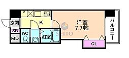 Luxe新大阪2 1Kの間取図画像