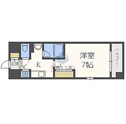 アーデン江坂 1Kの間取図画像