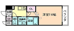 Comforespa新大阪 1Kの間取図画像