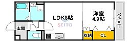 ケーティアイレジデンス江坂 1LDKの間取図画像