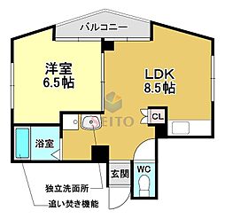 ココスビル 1LDKの間取図画像