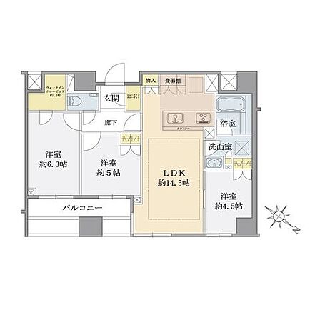 3LDK 間取り