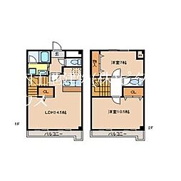 ファイブシティ 2LDKの間取図画像